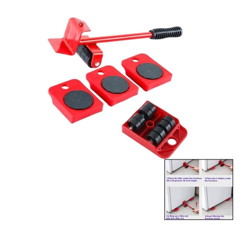 EV TİPİ KALDIRAÇ EŞYA MOBİLYA TAŞIMA APARATI 5PCS TAŞIMA KAPASİTE:150KG