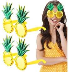 Tropikal Hawaii Ananas Şekilli Parti Gözlüğü 9.5 x 14 cm