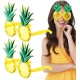 Tropikal Hawaii Ananas Şekilli Parti Gözlüğü 9.5 x 14 cm