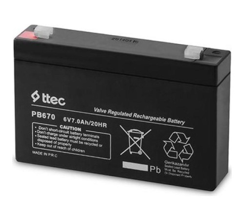 TTEC 6V 7 AH Kuru Bakımsız Akü