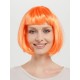 Turuncu Renk Parti Peruğu Küt Saç