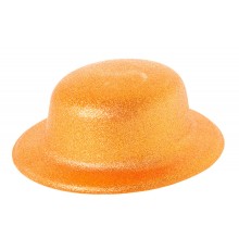 Turuncu Renk Simli Melon Yuvarlak Parti Şapkası 24x26 cm