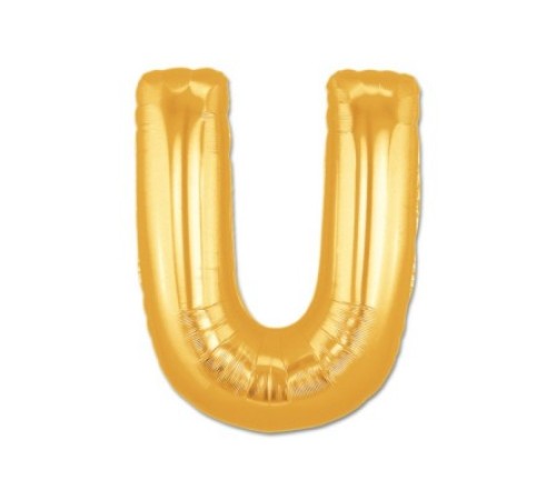 U Harf Folyo Balon Altın Renk  40 inç