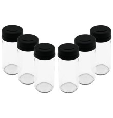 6 PARÇA CAM BAHARATLIK TUZLUK PLASTİK KAPAK 225 ML