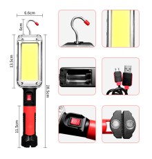 Usb Şarjlı Oto Tamirci Çalışma Lambası Wt-733