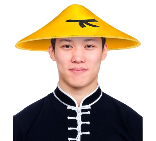 Uzak Doğu Asyalı Çin Japon Şapkası Sarı Renk