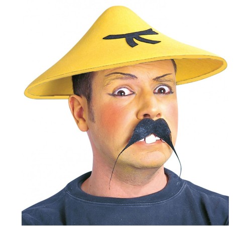 Uzak Doğu Asyalı Çin Japon Şapkası Sarı Renk