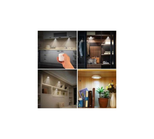 Uzaktan Kumandalı 3 Lü Spot Led Lamba Kablosuz Pilli Işıldak