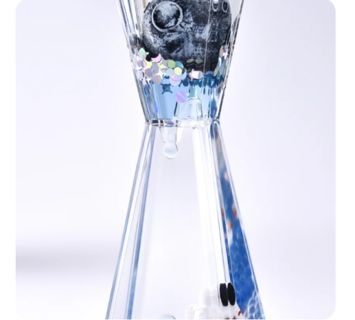 Uzay Temalı Dökülen Yağ Kum Saati