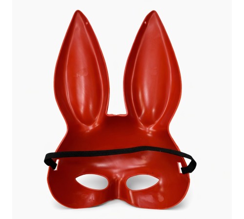 Uzun Kulaklı Kırmızı Lüks Tavşan Maskesi