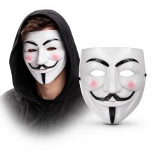 V Mask Premium Vendetta Beyaz Maske (Guy Fawkes Stil)