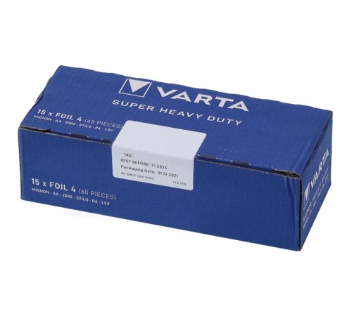 VARTA  AA ÇİNKO KARBON SUPER LİFE  (60'LI PAKET)