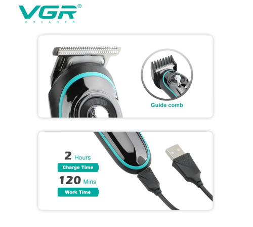 VGR V-075 T Bıçak Sıfır Kesim LCD Ekran Şarjlı Tıraş Makinesi