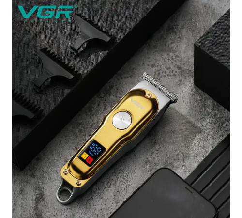 VGR V-290 Altın T Bıçak Sıfır Kesim LCD Ekran Şarjlı Tıraş Makinesi