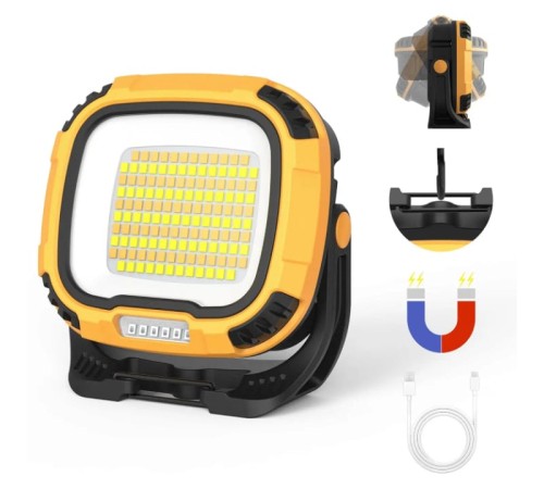 Wison WS-582 Powerbank Özellikli Tripod Bağlantılı Mıknatıslı 3500 Lümen USB Şarjlı Çalışma Feneri