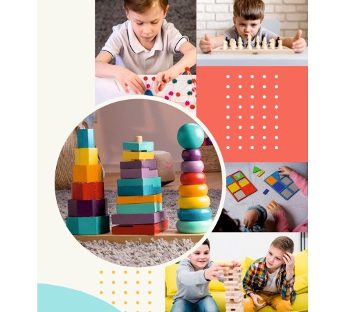 Wood City Blocks Ahşap Şehir Blokları (Kayın Ağacı)