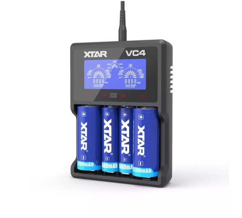 Xtar VC4 Dörtlü Li-ion / NI-CD / NI-MH Pil Şarj Cihazı