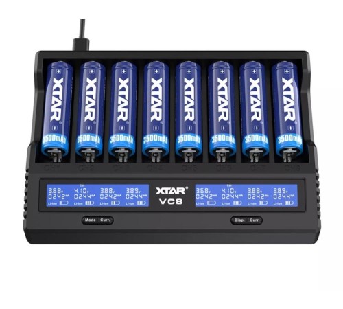 Xtar VC8 Sekizli Li-ion / NI-CD / NI-MH Pil Şarj Cihazı