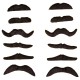 Yapışkanlı Takma Bıyık 6 Model 12 Adet Set