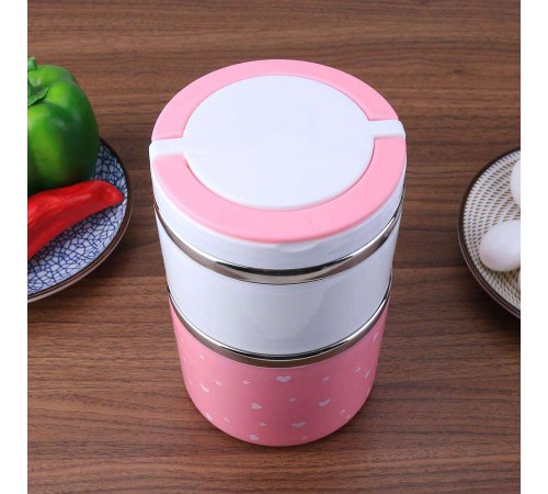 Yemek Termosu 2li Tutacaklı Sefer Tası - Hiper 2 Katlı Yemek Termos