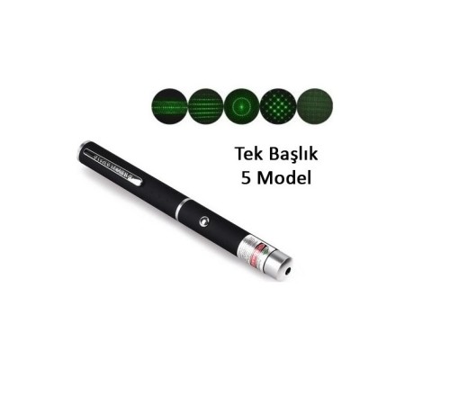 Yeşil Lazer Pointer 5000 mW 15 Km Etkili (Tek Başlık 5 Model)