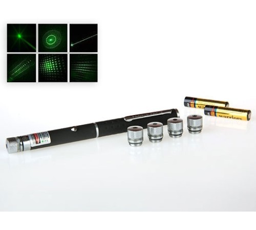 Yeşil Lazer Pointer 8000 mW  5 Başlıklı