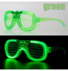 Yeşil LED Işıklı Parti Gözlüğü – Neon Glow Şerit Gözlük 3 Modlu