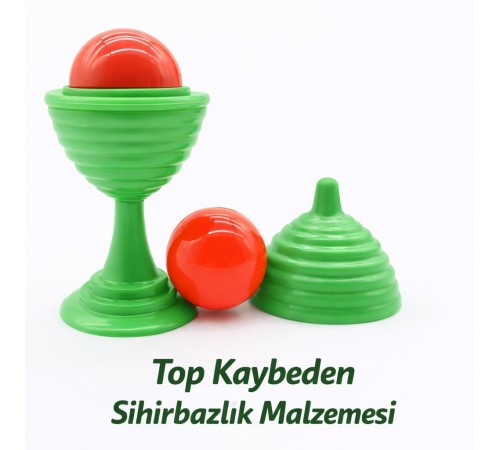 Yeşil Renk Sihirli Kupa Top Kaybetme Oyunu 7 cm