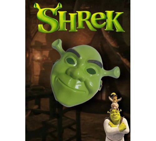 Yeşil Shrek Maskesi 21x25 cm