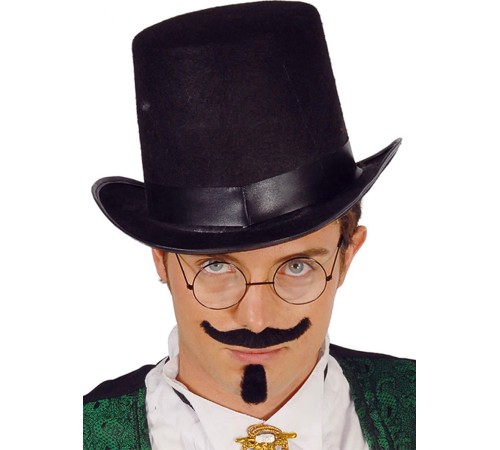 Yetişkinler İçin Siyah Renk Ringmaster Sihirbaz Şapkası Silindir Şapka