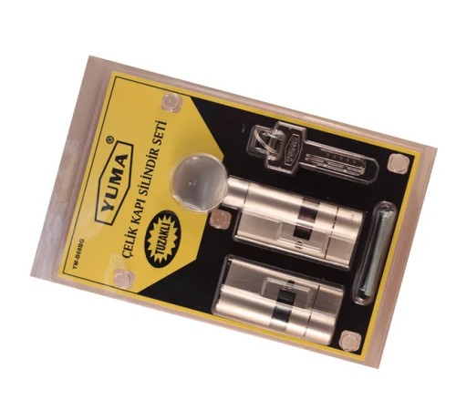 Yuma 68mm Mandallı Çelik kapı Tuzaklı Barel Seti - Sarı