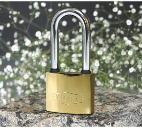 Yuma Sarı Kaplama Döküm Uzun Asma Kilit 38mm