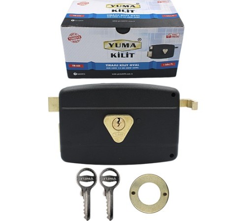 Yuma YM-600 Kilit Yuma Tirajlı Kilit Oval Karşılıksız Siyah