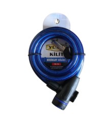 Yuma YM- 734 150cm  Mavi Bisiklet Kilidi