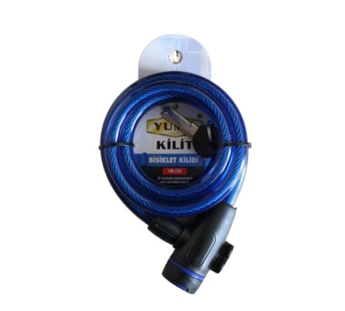 Yuma YM- 734 150cm  Mavi Bisiklet Kilidi