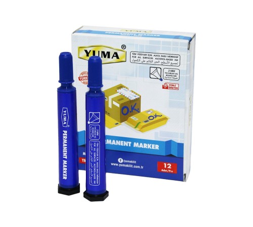 YUMA YM-790M MAVİ KOLİ KALEMİ 12 ADET