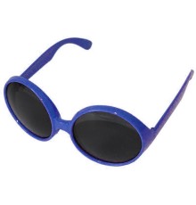 Yuvarlak Yeşilçam 80 li 90 lı Yıllar Parti Gözlüğü Retro Mavi Renk