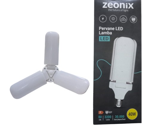 ZEONİX 40W 3 KANATLI PERVANE AMPUL