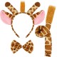 Zürafa Kosümü Aksesuar Seti 3 lü - Taç Papyon Kuyruk