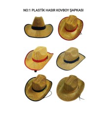 NO-1 HASIR ERKEK KOVBOY ŞAPKA (5218)
