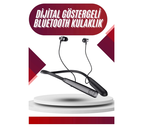 100 Saat Bluetooth Kulaklık Dijital Göstergeli ANC Özelliği Kablolu