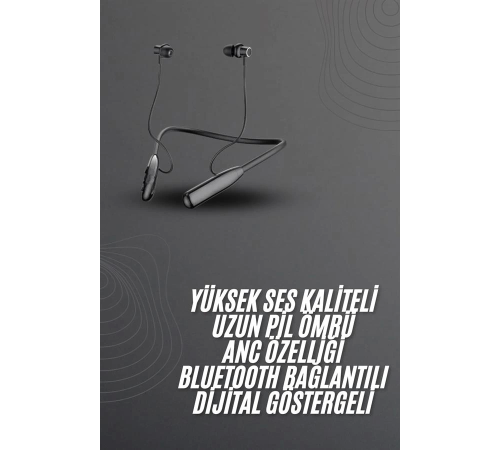 100 Saat Bluetooth Kulaklık Dijital Göstergeli ANC Özelliği Kablolu 100 Saat Bluetooth Kulaklık Dijital Göstergeli ANC Özelliği Kablolu