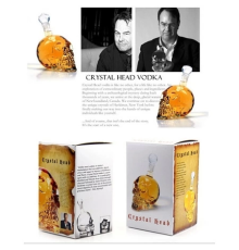 1000 Ml Crystal Head Kuru Kafa İçki Şişesi