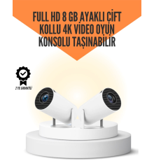 10.000 Oyun Destekli, Çift Kollu 4K Projeksiyon – HDMI, USB, AUX, Ethernet Yok
