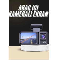 1080p Sürüş Kaydedici 2 İnç Araç Araba Ön İç Arka DVR IPS Ekran
