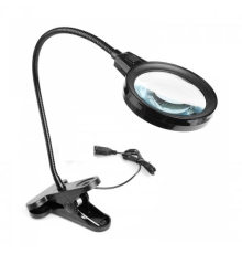 12 Led Clipslı Işıklı Büyüteç,işıklı Masa Lambası Çalışma Lambası