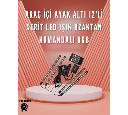 12V LED Işık Seti – Kumandalı ve Renk Ayarlı