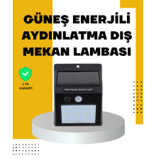 144 LED'li Geniş Aydınlatma Alanına Sahip Güneş Enerjili Güvenlik Lambası