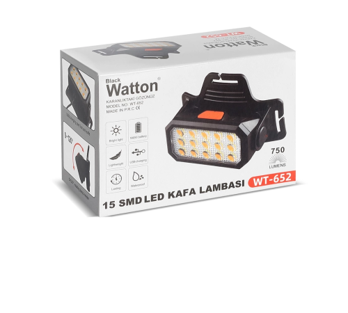 15 Ledli Sarı / Beyaz Şarjlı Kafa Lambası Wt-652 15 Ledli Sarı / Beyaz Şarjlı Kafa Lambası Wt-652