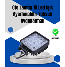 16 LED Geniş Açılı Araç Aydınlatma Farı | Yüksek Parlaklık, Dayanıklı Gövde